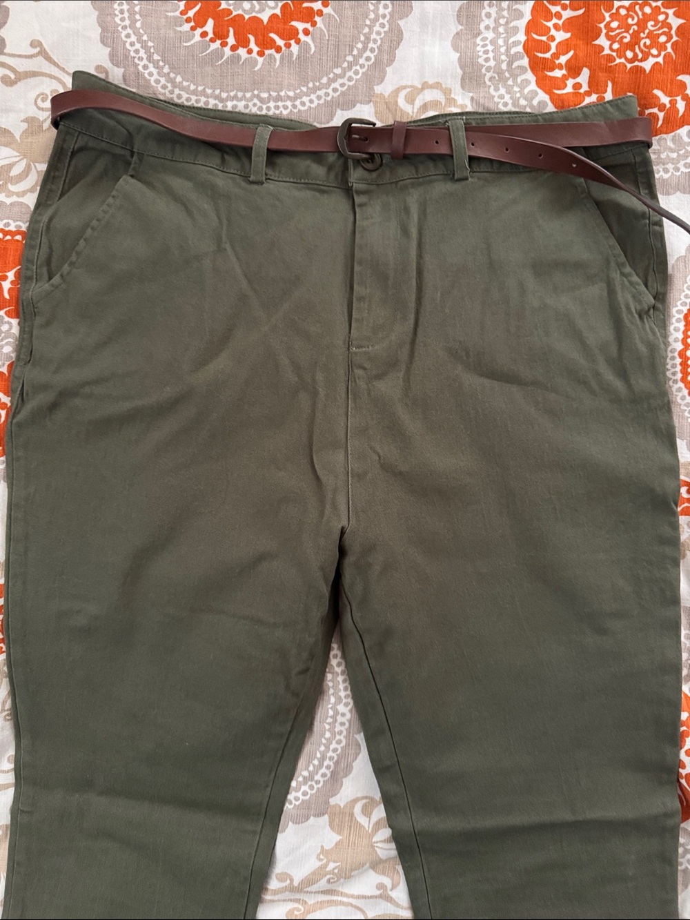 Olive Green Skinny Pants